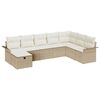 vidaXL Set Divano da Giardino con cuscino 8 pcs Beige Poly Rattan
