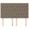 vidaXL Testiera per letto tortora 160x7x118/128 cm in tessuto