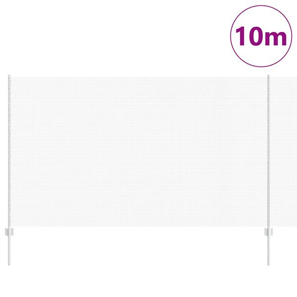vidaXL Recinzione con Posto Argento 1,4 x 10 m Acciaio