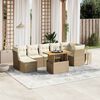 vidaXL Set Divano da Giardino 8 pz con Cuscini Beige in Polyrattan