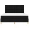 vidaXL Letto a Sorgente LED con materasso Nero 180 x 200 cm Tessuto