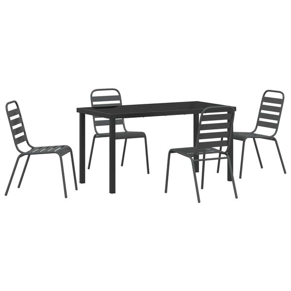 vidaXL Set da Pranzo per Giardino 5 pcs Antracite