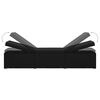vidaXL Lettino Prendisole con Cuscino in Polyrattan Nero