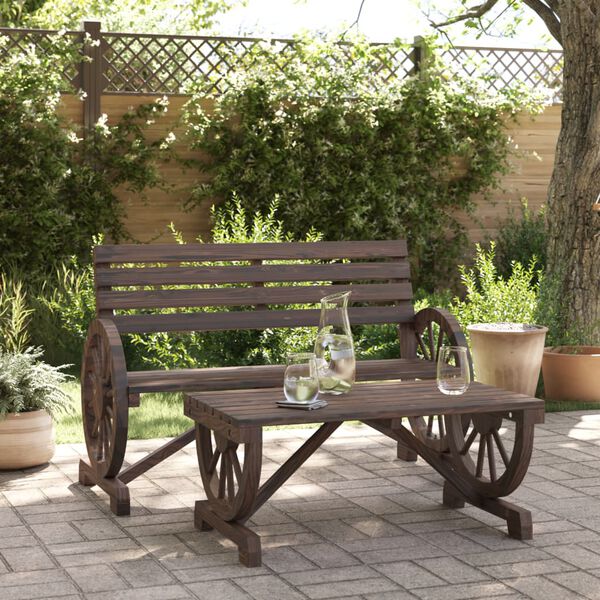 vidaXL Set Salotto da Giardino 2 pz in Legno Massello di Abete