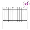 vidaXL Recinzione per Giardino BOXTEL 6 pz 10,2 x 1 m Grigio
