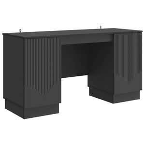vidaXL Scrivania Nero 142,5 x 50 x 75 cm Legno ingegnerizzato