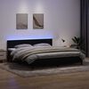 vidaXL Letto a Molle con Materasso e LED Nero 180x220 cm in Velluto