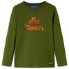 Maglietta per Bambini Maniche Lunghe Cachi Scuro 116