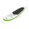 vidaXL Set Tavola Gonfiabile da SUP Verde e Bianco