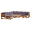 vidaXL Set Salotto da Giardino 11 pz con Cuscini Legno Massello Acacia