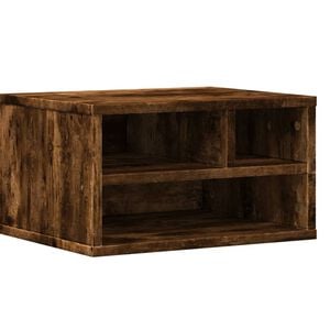 vidaXL Supporto Stampante Rovere Fumo 40x32x22,5 cm Legno Multistrato