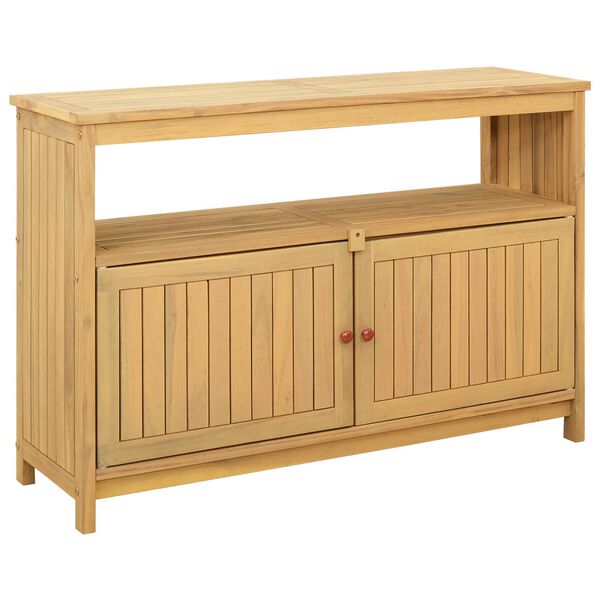 vidaXL Tavolo Consolle da Giardino 110x35x75 cm Legno Massello Acacia