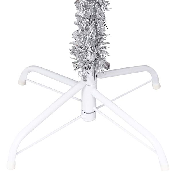 vidaXL Albero di Natale Preilluminato con Palline Argento 150 cm PET