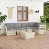 vidaXL Set Divani da Giardino su Pallet 6 pz con Cuscini Legno Abete