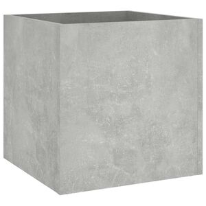 vidaXL Fioriera Grigio Cemento 40x40x40 cm in Legno Multistrato