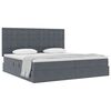vidaXL Letto con contenitore e materasso Grigio scuro 200 x 200 cm