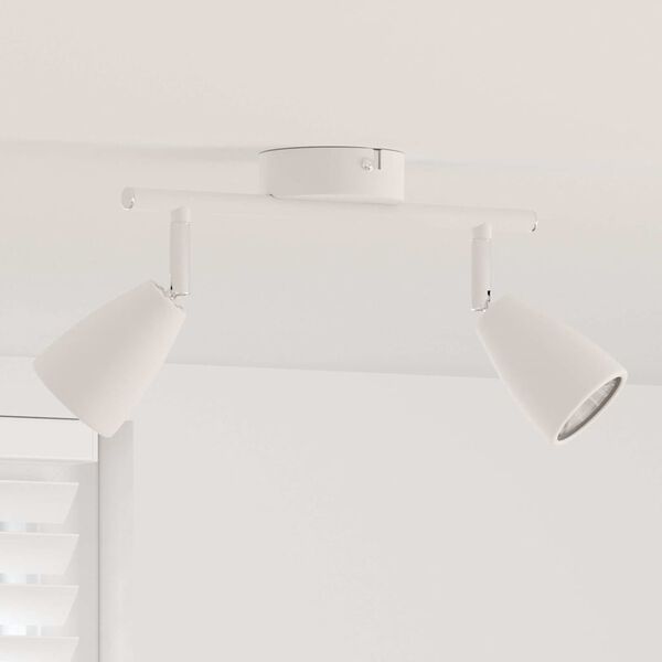 vidaXL Faretto da soffitto Bianco 25.5 x 8 x 16 cm Metallo