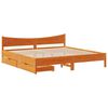 vidaXL Giroletto con Cassetti Marrone Cera 180x200 Legno Massello Pino