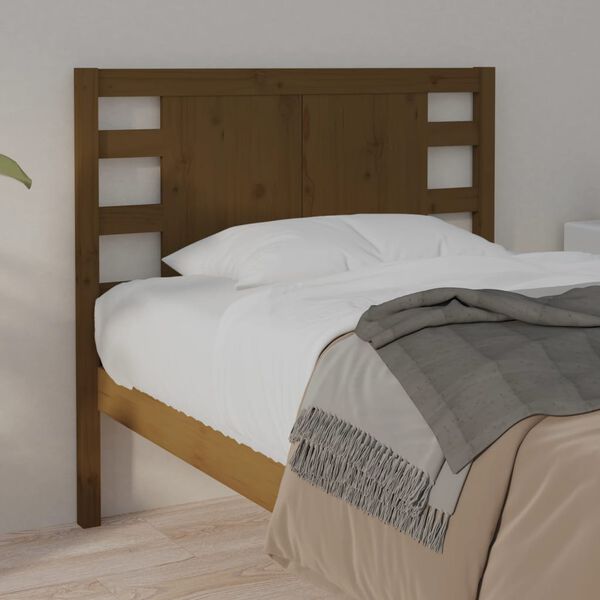 vidaXL Testiera per Letto ambra 106x4x100 cm in Legno Massello di Pino