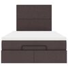 vidaXL Struttura Letto Pouf con Materasso 120x200 cm in Tessuto