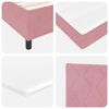 vidaXL Letto a Sorgente LED con materasso Rosa 90 x 200 cm Tessuto