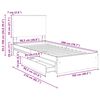 vidaXL Letto con Contenitore con testiera Rovere Sonoma 100 x 200 cm