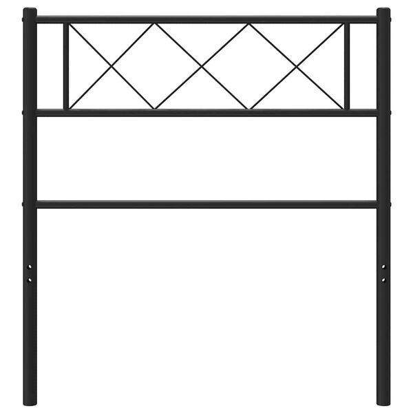 vidaXL Testiera in Metallo Nero 100 cm