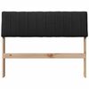 vidaXL Testiera imbottita Nero 100 cm Pino massello