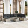 vidaXL Set Divano da Giardino 9 pcs Grigio chiaro Poly Rattan
