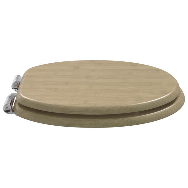 vidaXL Sedile per toilette con chiusura morbida Colore bamboo chiaro