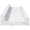 vidaXL Scaffale da parete 2 pcs Marmo Bianco 40 x 9 x 3 cm