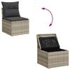 vidaXL Set Divani Giardino 13 pz con Cuscini Grigio Chiaro Polyrattan