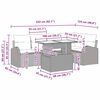 vidaXL Set Divano da Giardino 6 pcs Beige e Grigio Chiaro polyrattan