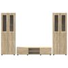 vidaXL Set mobile TV con cassetto Rovere Sonoma Legno multistrato