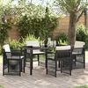vidaXL Set da Pranzo per Giardino 5 pcs Nero