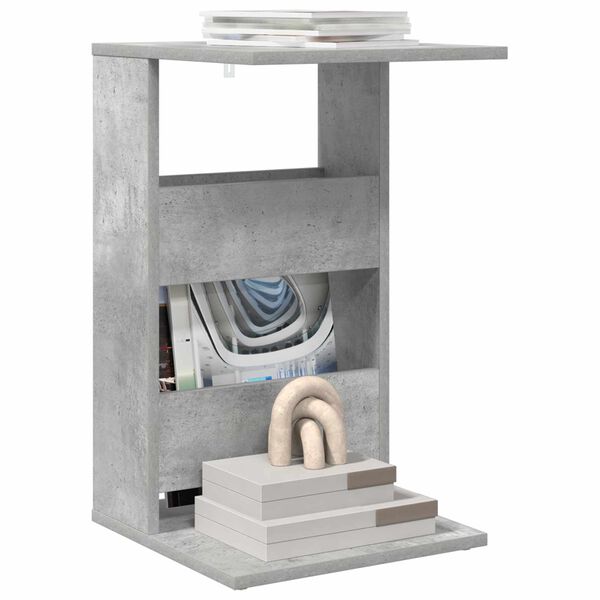 vidaXL Tavolo laterale Grigio cemento 40 x 35 x 60,5 cm