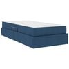 vidaXL Letto con contenitore e materasso Blu 90 x 200 cm Poliestere