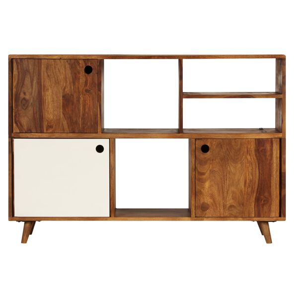 vidaXL Credenza in Legno Massello di Acacia 118x35x70 cm