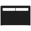 vidaXL Credenza Rovere Nero 116 x 30 x 75 cm Legno multistrato