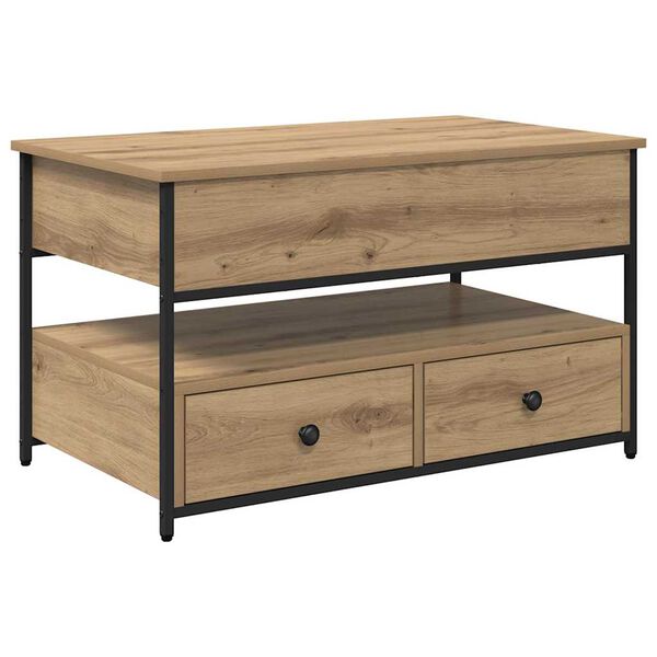 vidaXL Tavolino da salotto Rovere artigianale 85 x 50 x 50 cm