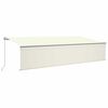 vidaXL Tenda da Sole Retrattile Manuale con LED 6x3 m Crema