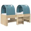 vidaXL Letto con Tunnel 3 pz Rovere Sonoma e Azzurro