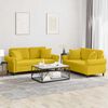 vidaXL Set di Divani 2 pz con Cuscini Giallo in Velluto