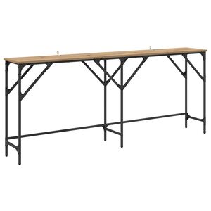 vidaXL Tavolo consolle Rovere artigianale 180 x 30 x 75 cm
