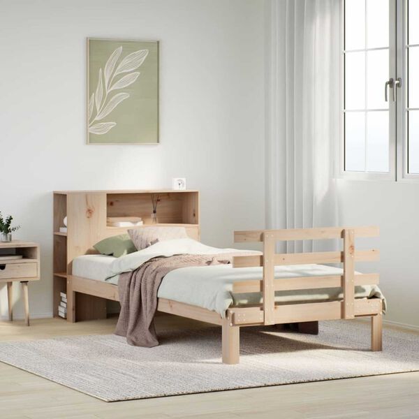 vidaXL Letto Libreria senza Materasso 100x200 cm in Legno di Pino