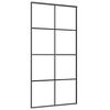 vidaXL Porta Scorrevole in Vetro ESG e Alluminio 102,5x205 cm Nera