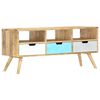 vidaXL Mobile Porta TV 110x35x48 cm Legno Massello di Mango