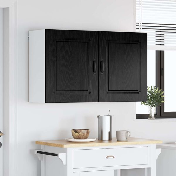 vidaXL Mobile da cucina Kalmar 2 pcs Rovere Nero 50 x 31 x 60 cm