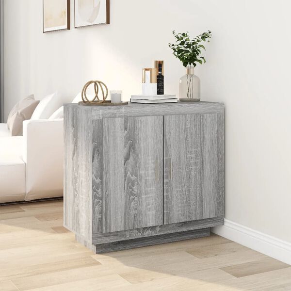 vidaXL Credenza Grigio Sonoma 80x40x75 cm in Legno Multistrato