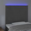 vidaXL Testiera a LED Grigio Scuro 90x5x118/128 cm in Velluto